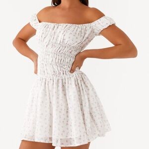 Peppermayo total bliss shirred dress